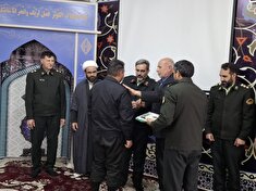 حضور فرمانده انتظامی استان اردبیل در اعطا درجه کارکنان انتظامی شهرستان مرزی گرمی