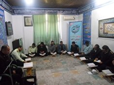 جلسه انس با قرآن و مراسم شهادت حضرت امام جعفر صادق (ع) در ستاد فرماندهی انتظامی شهرستان خمام