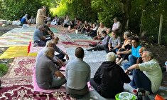 برگزاري ورزش صبحگاهی ودورهمی  اعضای وابسته درمنطقه جنگلی تفریحی زیارتی قرن آباد شهرستان گرگان