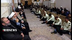 مراسم گرامیداشت شهدای اقتدار و امنیت فراجا در حرم حضرت معصومه (س) برگزار شد