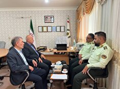 دیدار رئیس کلانتری ۱۲ فلسطین شهرستان اردبیل با رئیس کانون بازنشستگان انتظامی استان اردبیل