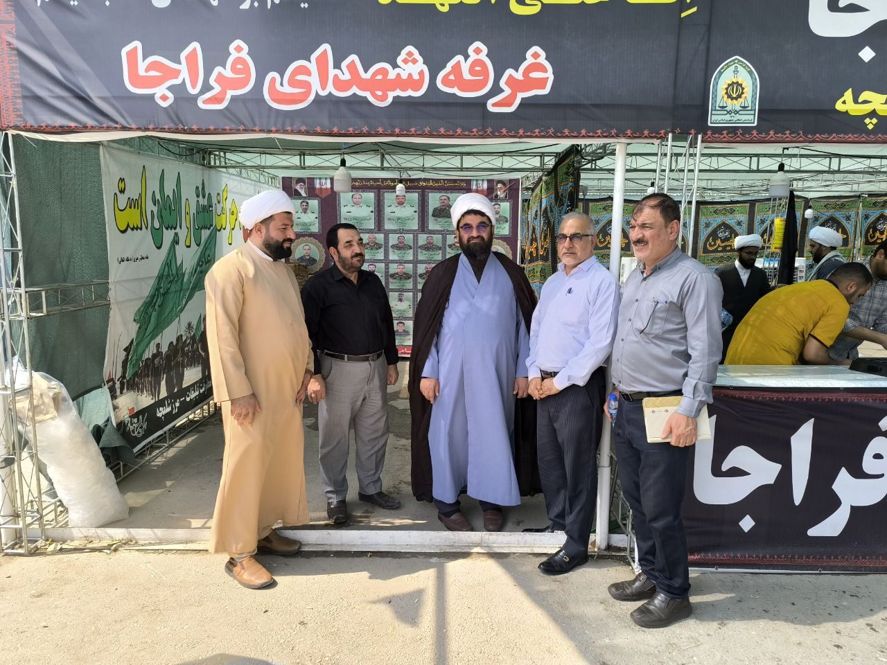 استقرار و شروع به کار موکب مشترک عقیدتی سیاسی فرماندهی و کانون بازنشستگان استان خوزستان در پایانه مرزی شلمچه