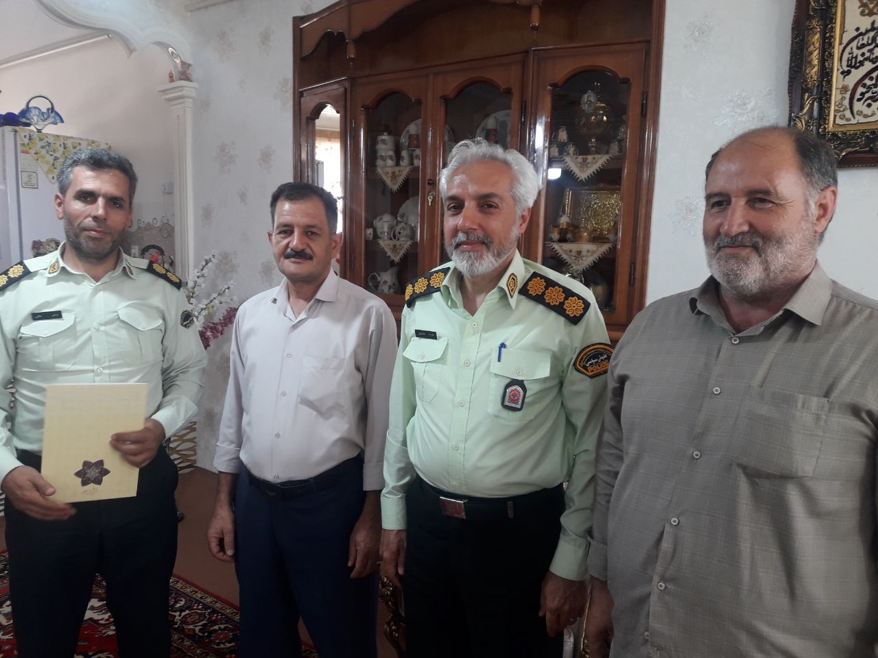 دیدار رئیس کانون بازنشستگان شهرستان مراغه با ۴ نفر پیشکسوتان عضو کانون در منزل