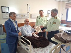 عیادت از بیمار بازنشسته انتظامی رضایی  در شهرستان سوادکوه