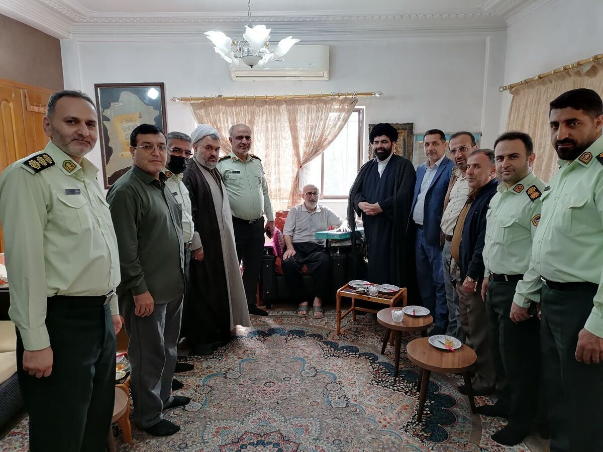 دیدار وتکریم از پیشکسوت انتظامی علی بریجانی در شهرستان قائمشهر