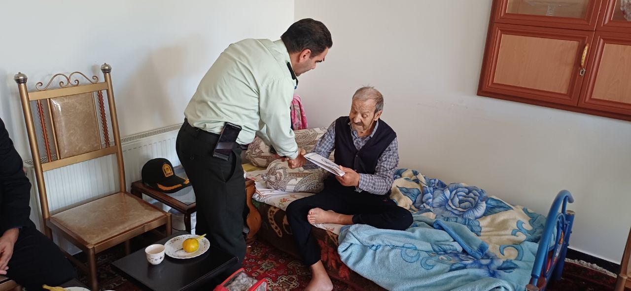 دیدار با بازنشسته بیمار احمد میرزائی دهقان در شهرستان آذرشهر
